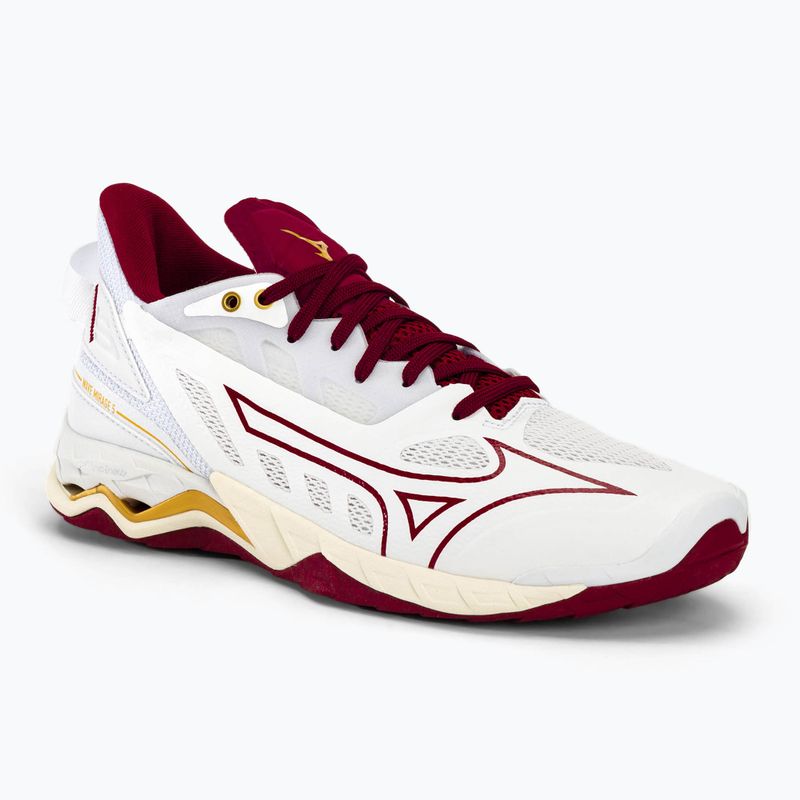 Дамски обувки за хандбал Mizuno Wave Mirage 5 white/cabernet/mp gold