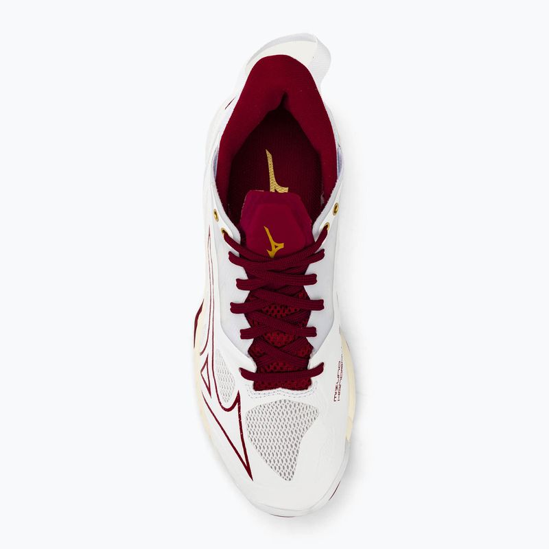 Дамски обувки за хандбал Mizuno Wave Mirage 5 white/cabernet/mp gold 5