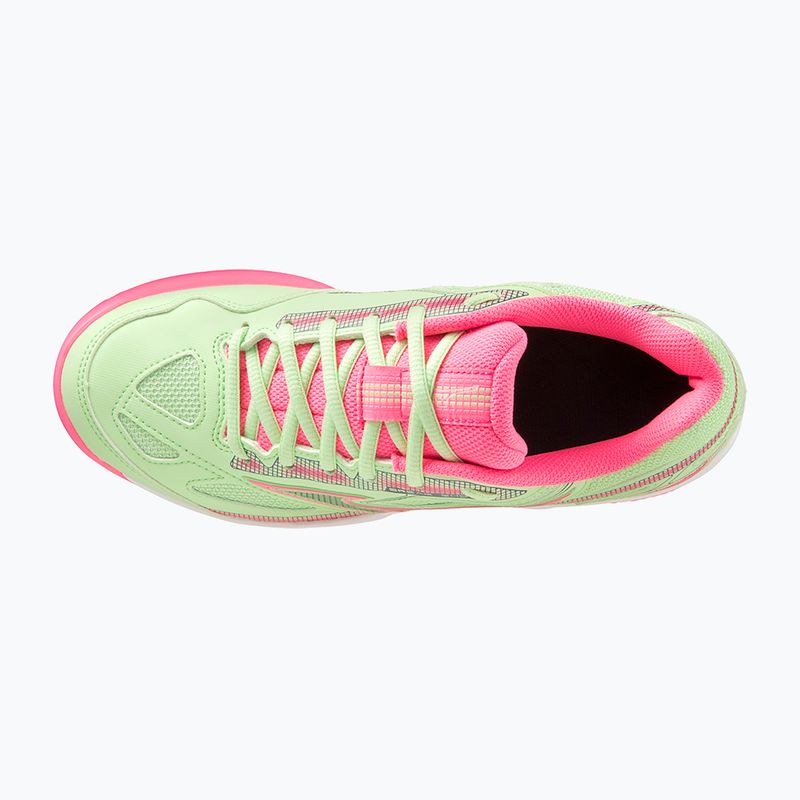 Mizuno Break Shot 4 Padel дамски обувки за падел патина зелено / висококачествено розово / бяло 3