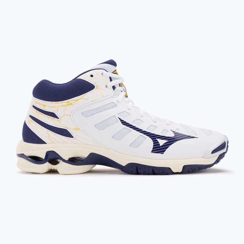Мъжки обувки за волейбол Mizuno Wave Voltage Mid white / blue ribbon / mp gold 2
