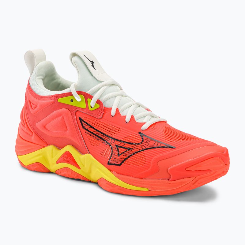 Мъжки обувки за волейбол Mizuno Wave Momentum 3 neon flame / black / bolt2 neon