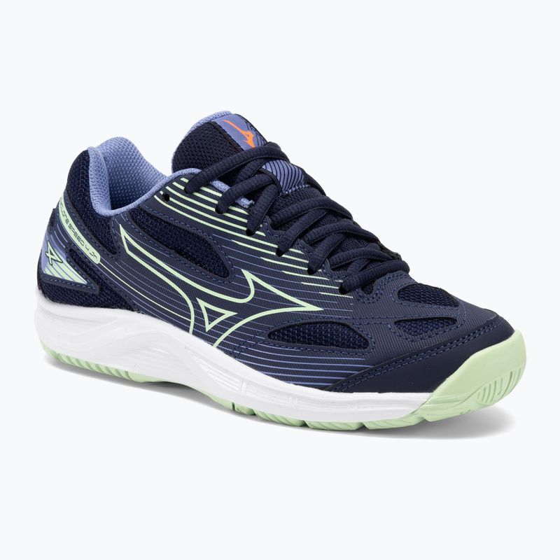 Детски обувки за волейбол Mizuno Cyclone Speed 4 Jr eblue/tech green/lolite