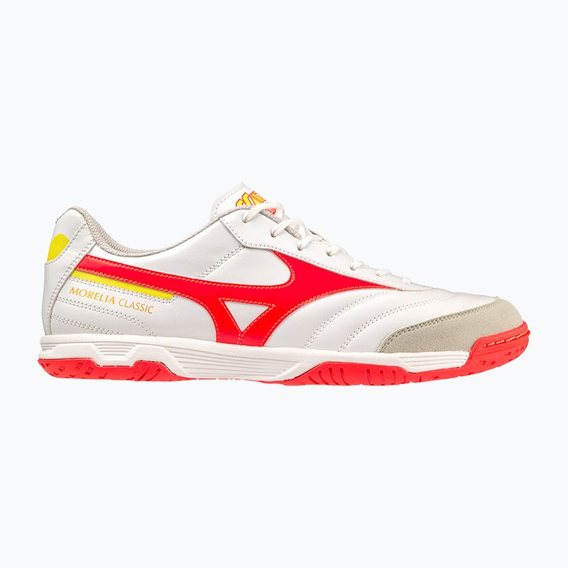 Mizuno Morelia Sala Classic IN white/flery coral2/bolt2 мъжки футболни обувки 7