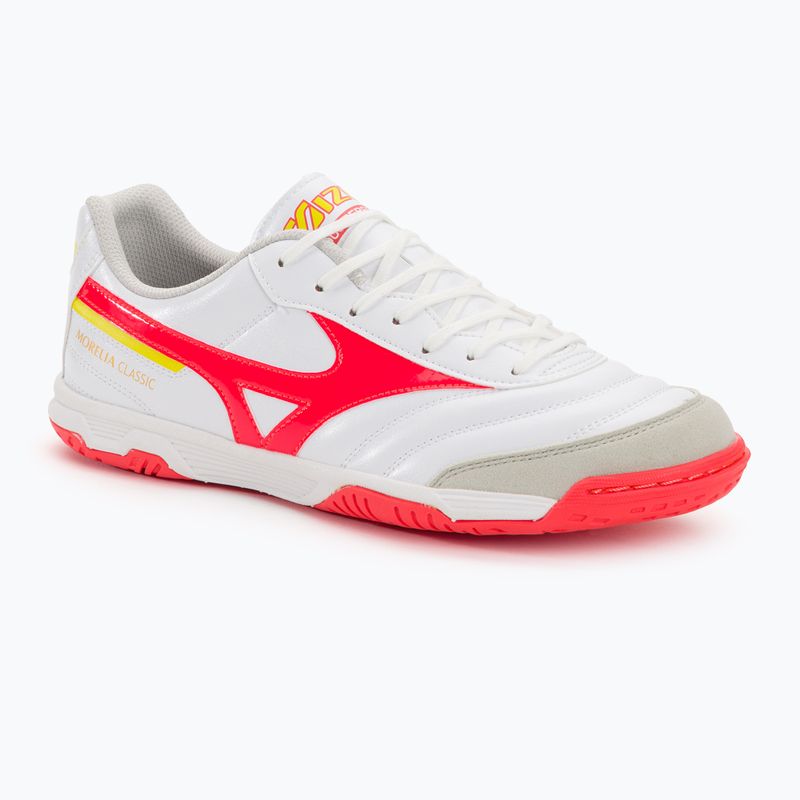 Mizuno Morelia Sala Classic IN white/flery coral2/bolt2 мъжки футболни обувки