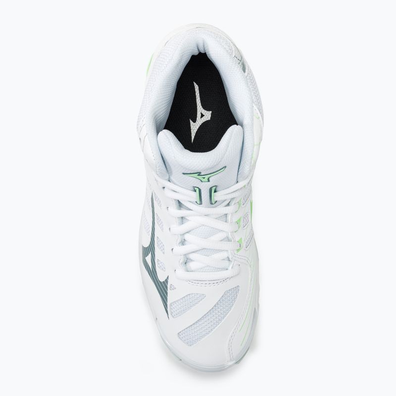 Дамски обувки за волейбол Mizuno Wave Voltage Mid white/glacial ridge/patina green 5