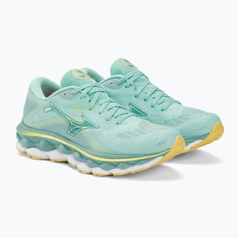 Дамски обувки за бягане Mizuno Wave Sky 7 egghell blue/white/sunshine 5