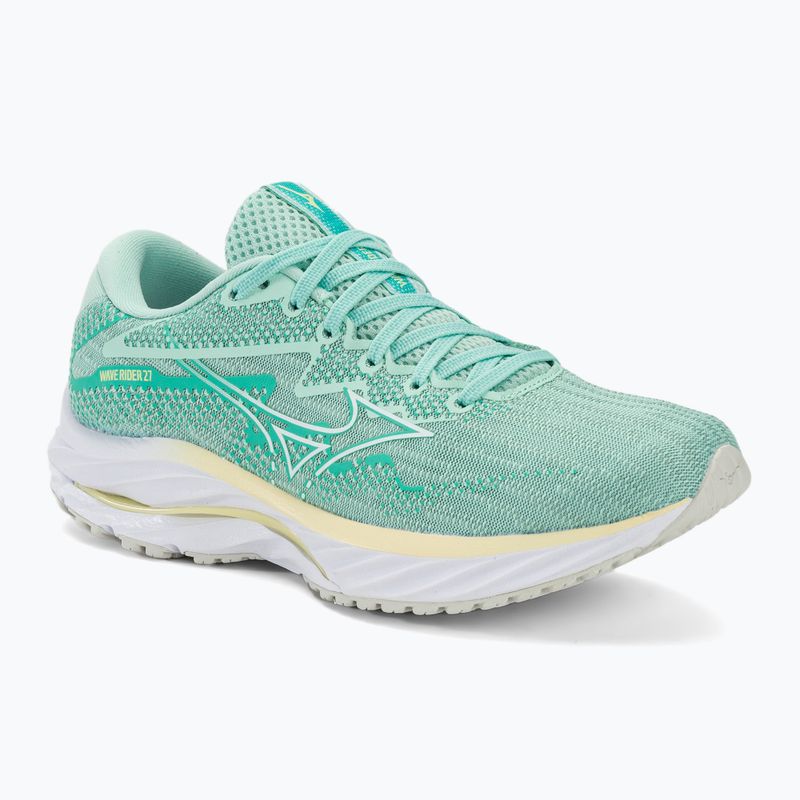 Дамски обувки за бягане Mizuno Wave Rider 27 egghell blue/white/anise flower