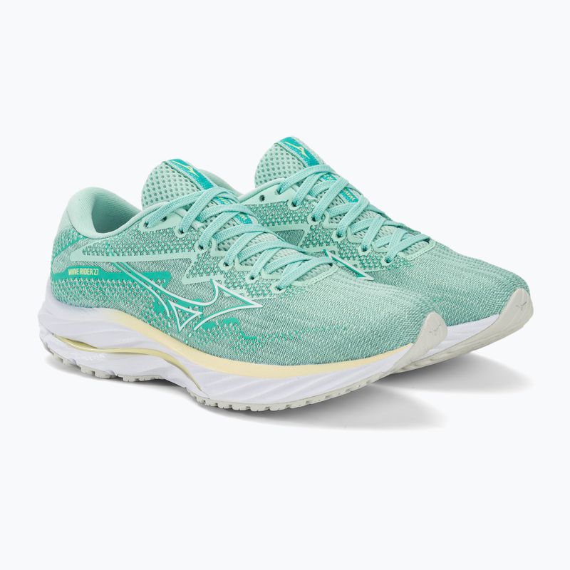 Дамски обувки за бягане Mizuno Wave Rider 27 egghell blue/white/anise flower 5