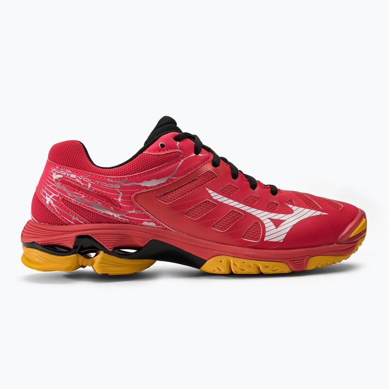 Мъжки обувки за волейбол Mizuno Wave Voltage radiant red/white/carrot curl 2