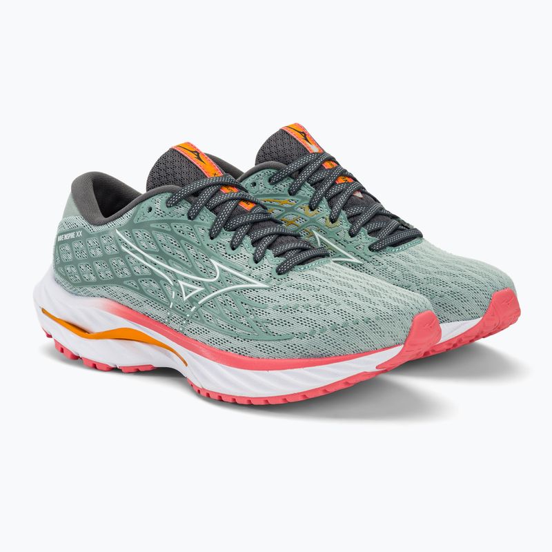 Дамски обувки за бягане Mizuno Wave Inspire 20 сива мъгла/бяло/дюбери 5