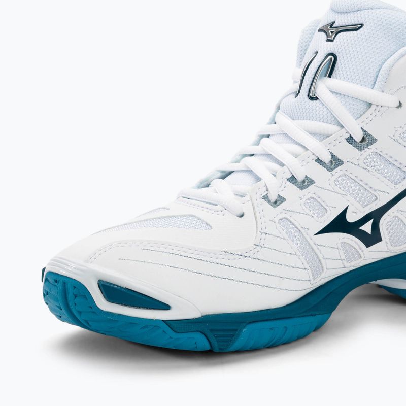 Мъжки обувки за волейбол Mizuno Wave Mid Voltage white/sailor blue/silver 7