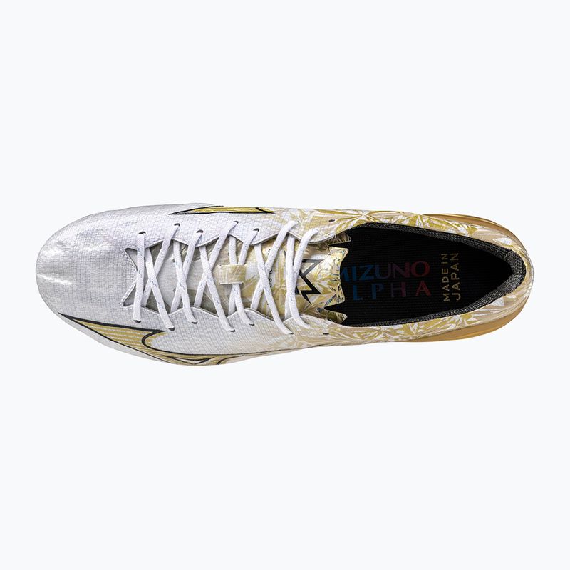Мъжки футболни обувки Mizuno Αlpha Japan Md white/ge gold/black 10