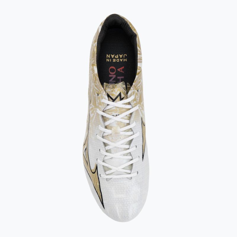 Мъжки футболни обувки Mizuno Alpha Japan AG white/ge gold/black 5
