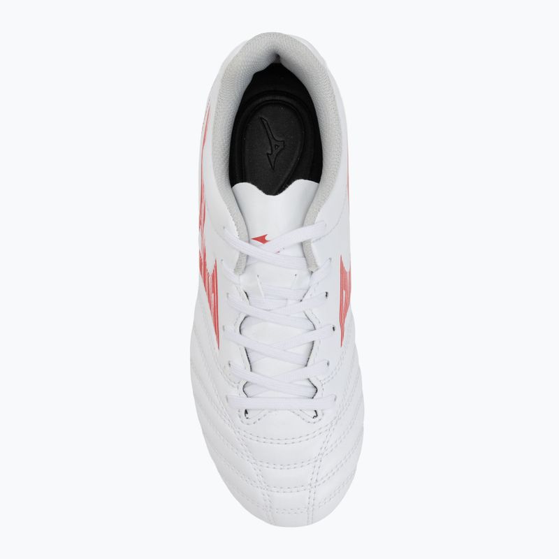 Детски футболни обувки Mizuno Monarcida Neo III Select Jr MD бяло/радиант червено 5