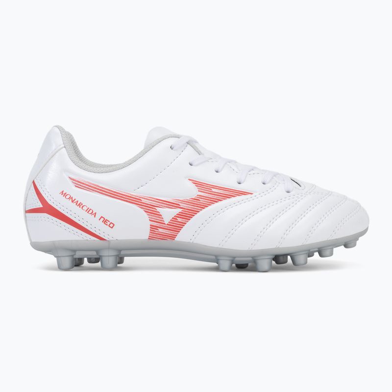 Детски футболни обувки Mizuno Monarcida Neo III Select AG white/radiant red 2
