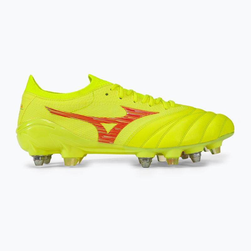 Мъжки футболни обувки Mizuno Morelia Neo IV Β Japan Mix safety yellow/flery coral 2/safety yellow 2