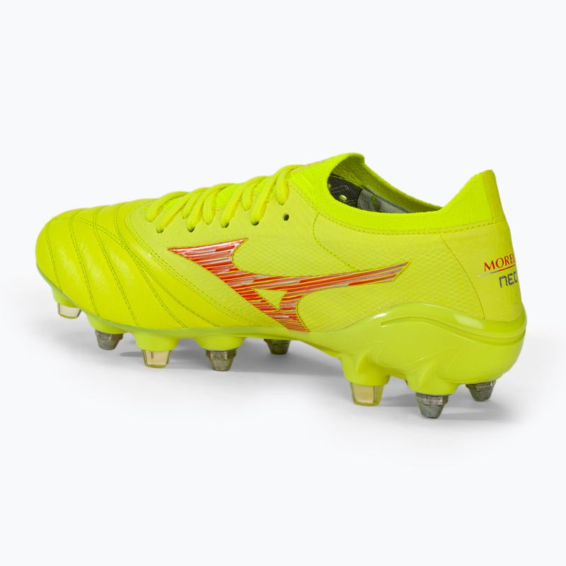 Мъжки футболни обувки Mizuno Morelia Neo IV Β Japan Mix safety yellow/flery coral 2/safety yellow 3
