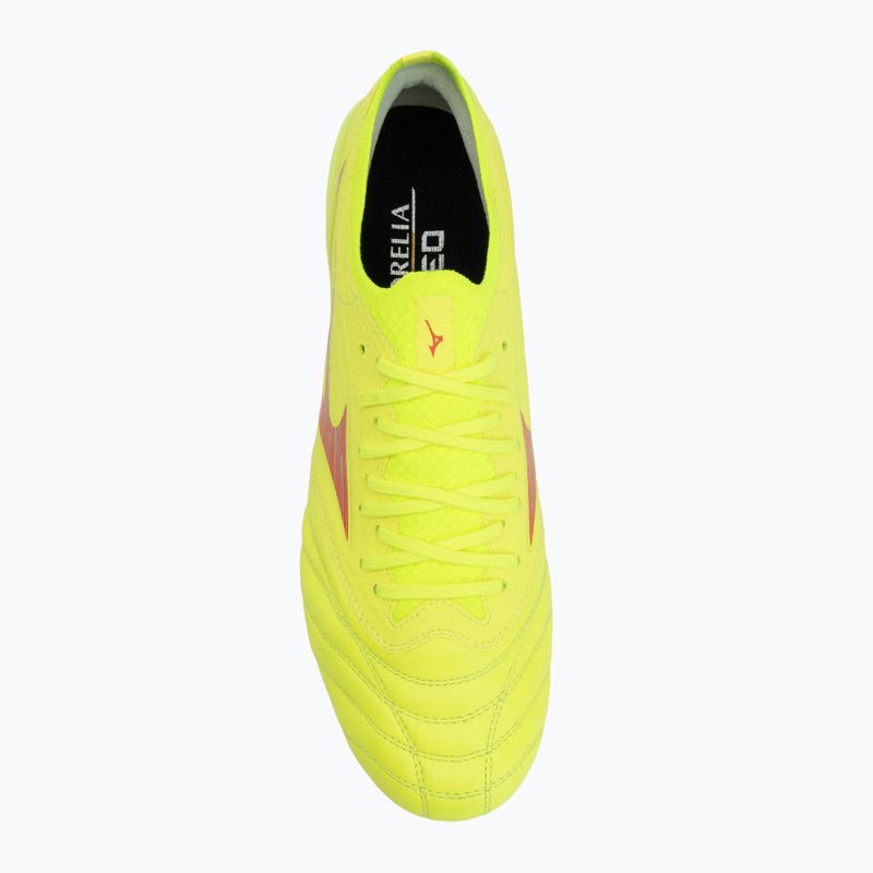 Mizuno Morelia Neo IV β Elite MIX safety yellow/fiery coral 2/safety yellow мъжки футболни обувки 5