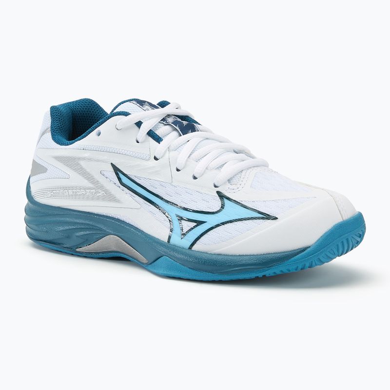 Детски обувки за волейбол Mizuno Lightning Star Z7 white/sailor blue/silver