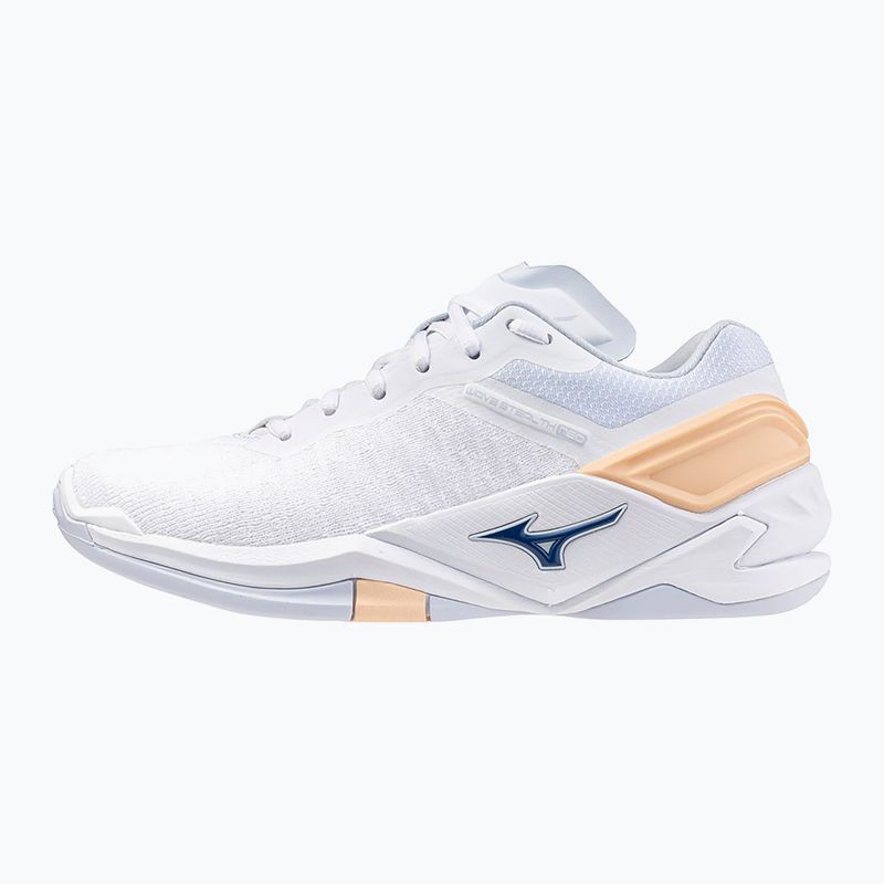 Дамски обувки за хандбал Mizuno Wave Stealth Neo white/navy peony/peach parfait