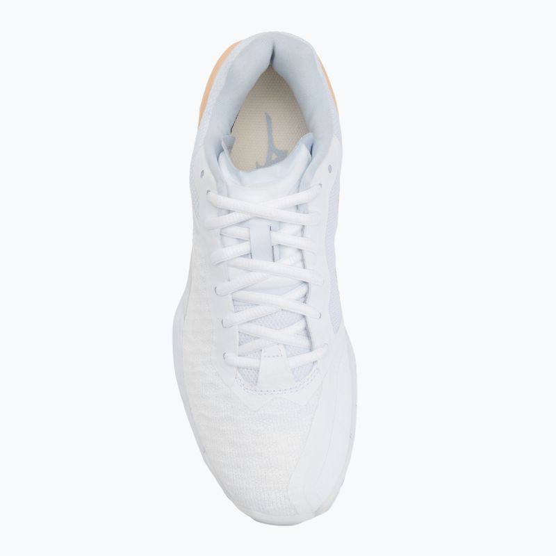Дамски обувки за хандбал Mizuno Wave Stealth Neo white/navy peony/peach parfait 5