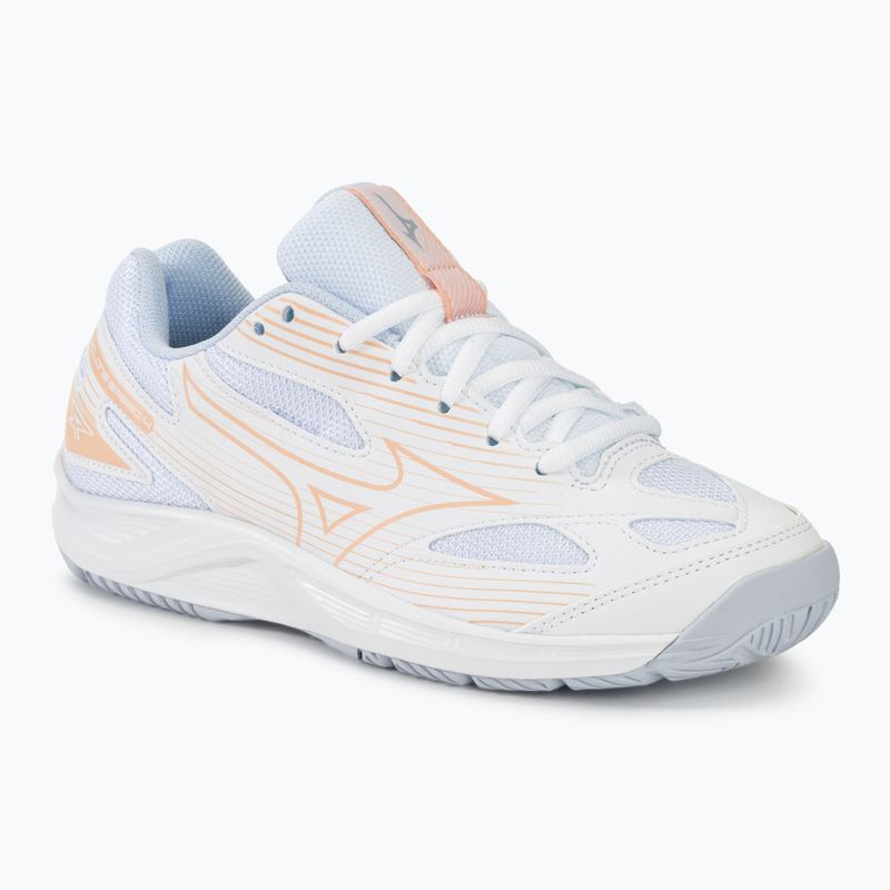 Дамски обувки за волейбол Mizuno Cyclone Speed 4 white/peach parfait/halogen blue