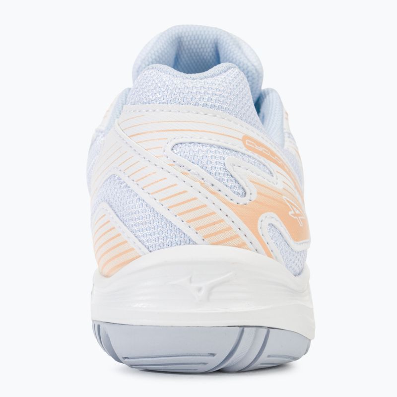 Дамски обувки за волейбол Mizuno Cyclone Speed 4 white/peach parfait/halogen blue 6