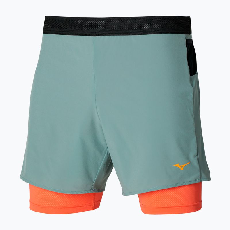 Мъжки къси панталони за бягане Mizuno ER 5.5 2in1 lead/nasturtium 3