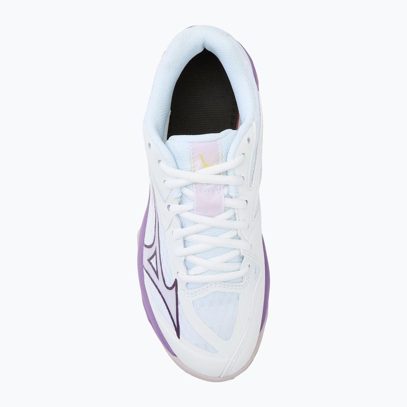 Детски обувки за волейбол Mizuno Lightning Star Z7 white/patrician purple/quince 5