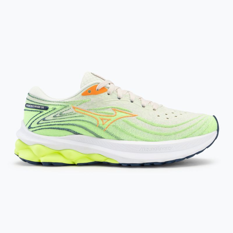 Дамски обувки за бягане Mizuno Wave Skyrise 5 pristine/vibrant orange/mizuno neo lime 2