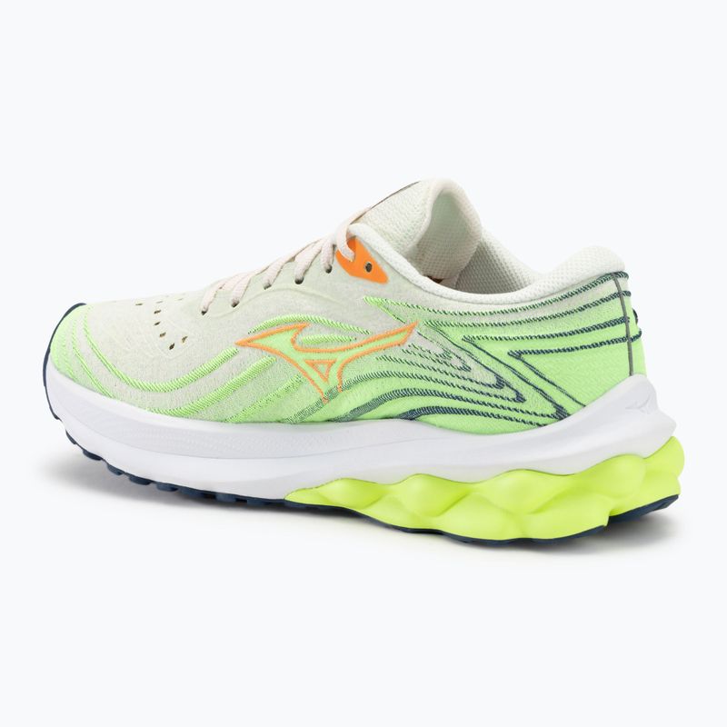 Дамски обувки за бягане Mizuno Wave Skyrise 5 pristine/vibrant orange/mizuno neo lime 3