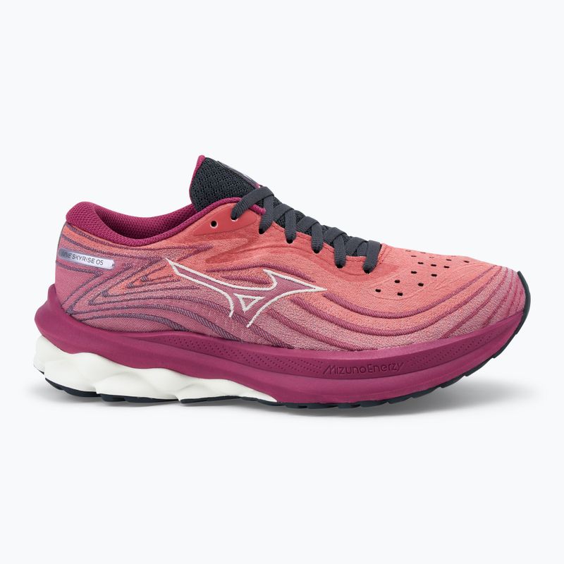 Дамски обувки за бягане Mizuno Wave Skyrise 5 mineral red/white sand/violet quartz 2