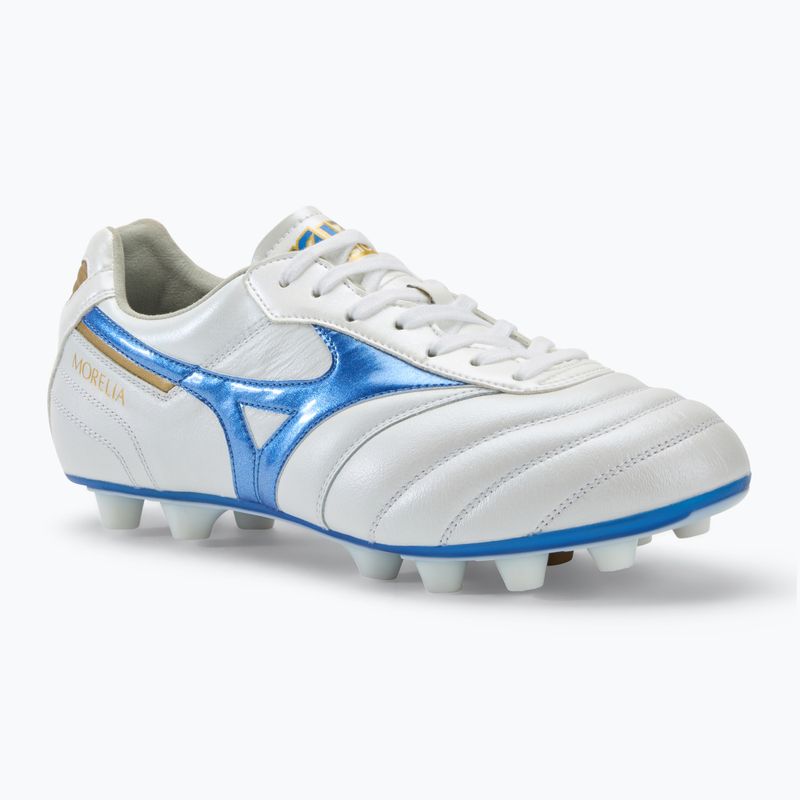 Мъжки футболни обувки Mizuno Morelia II Elite Md white/laser blue/gold