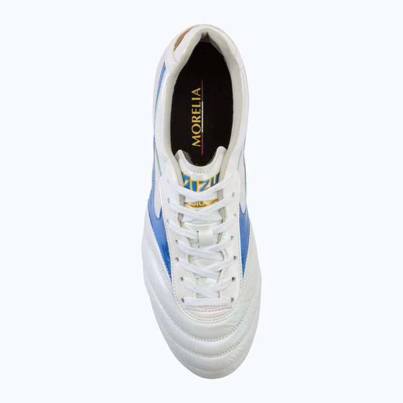 Мъжки футболни обувки Mizuno Morelia II Elite Md white/laser blue/gold 5