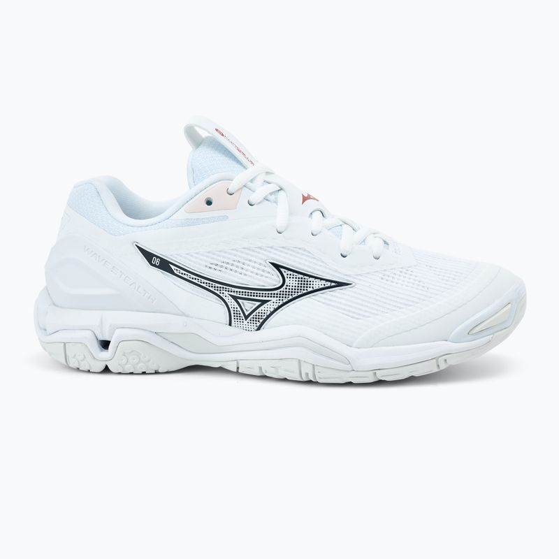 Дамски обувки за хандбал Mizuno Wave Stealth 6 white/aleutian/cloud pink 2