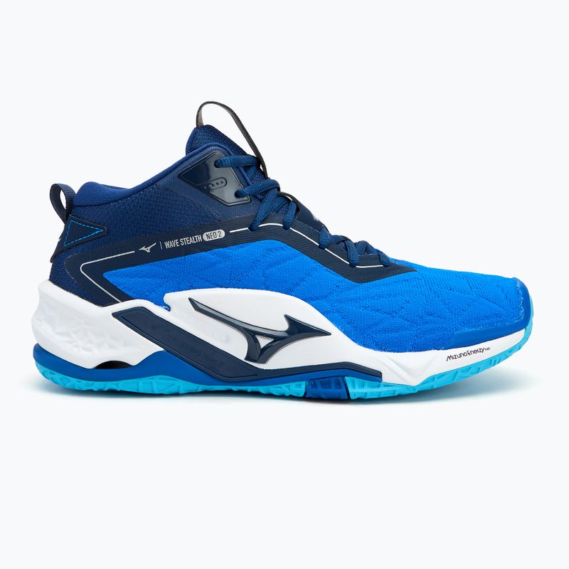 Мъжки обувки за хандбал Mizuno Wave Stealth Neo 2 Mid mugen blue/white/estate blue 2