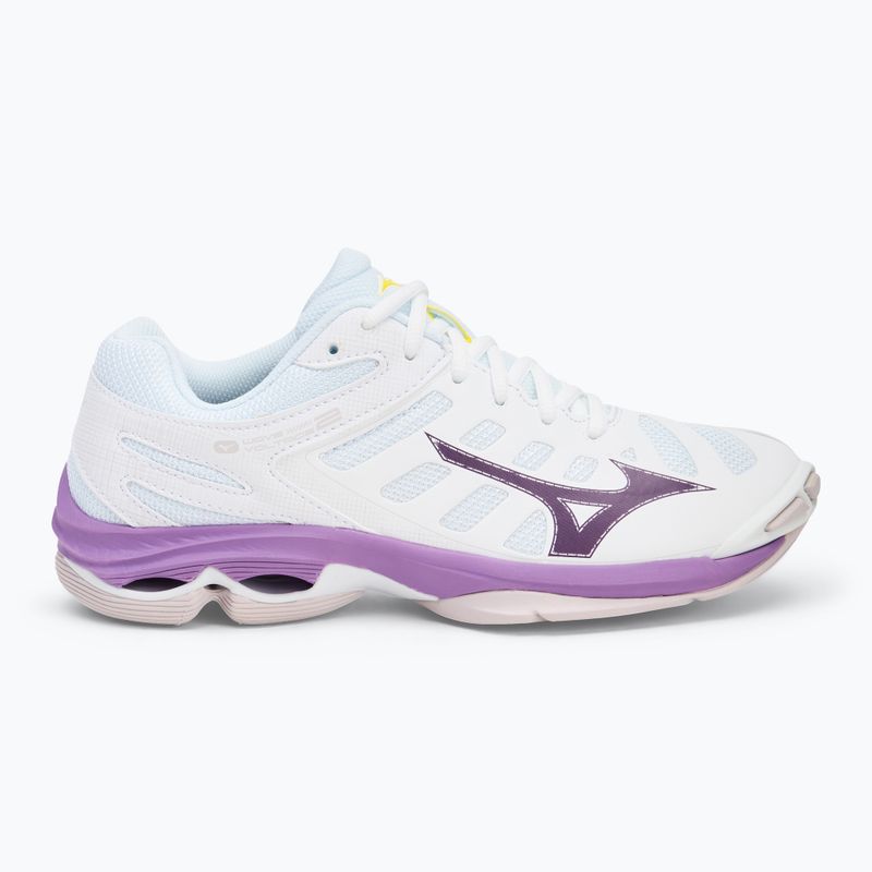 Дамски обувки за волейбол Mizuno Wave Voltage 2 white/patrician purple/quince 2