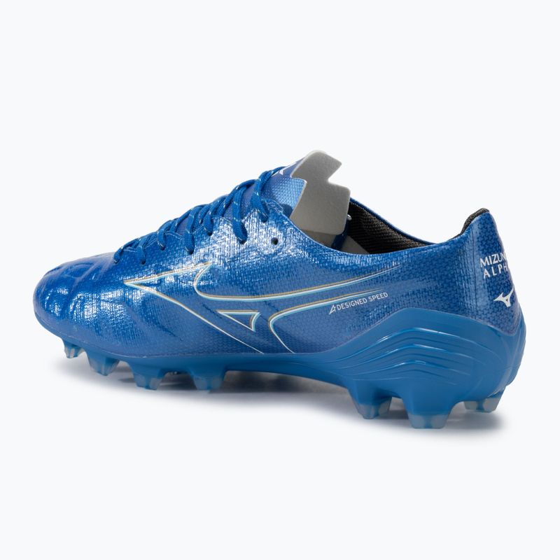 Мъжки футболни обувки Mizuno α Pro FG  white/laser blue/gold 3