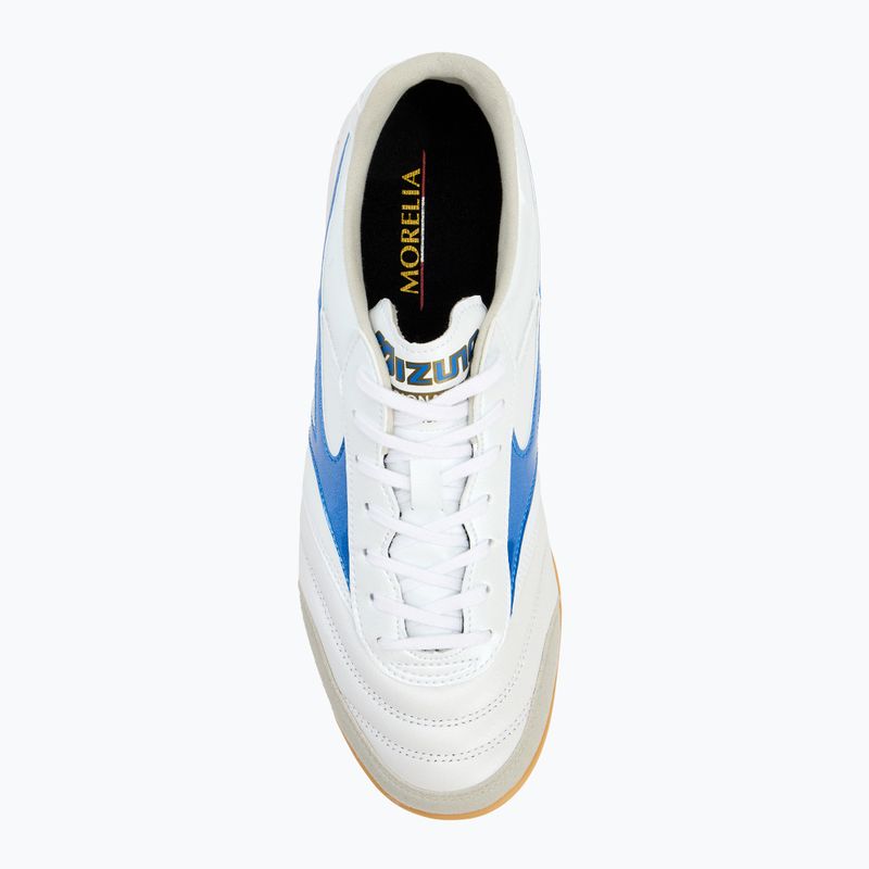 Мъжки футболни обувки Mizuno Morelia Sala Elite IN white/laser blue/gold 5