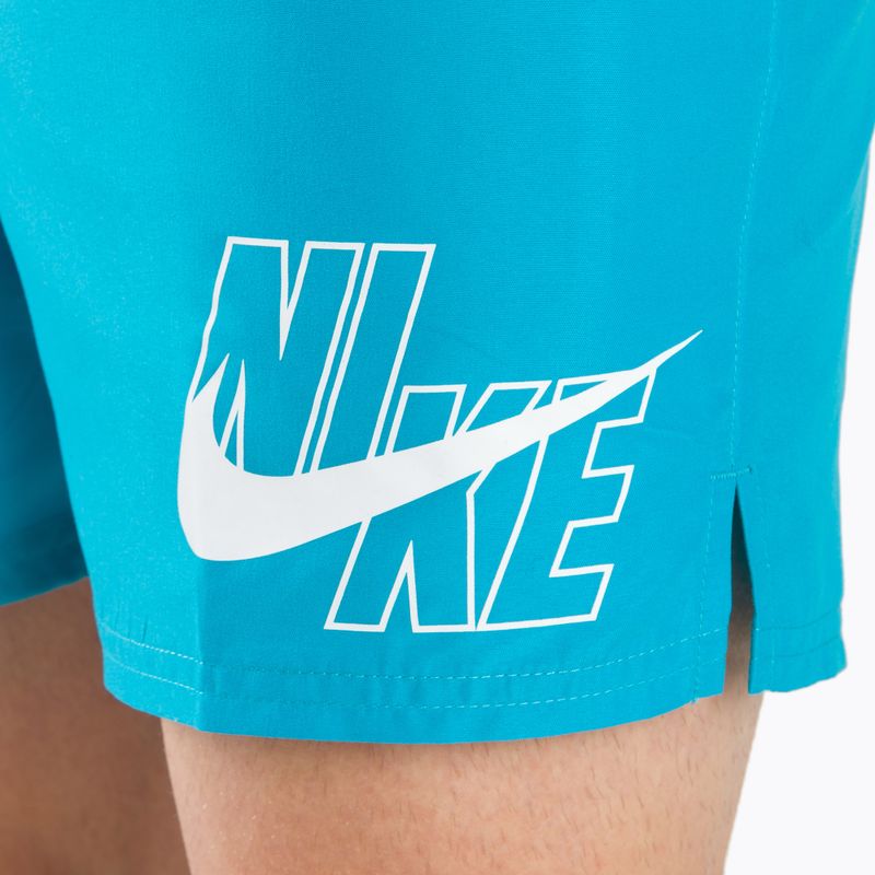 Мъжки къси панталони за плуване Nike Logo Solid 5" Volley, сини NESSA566-406 4