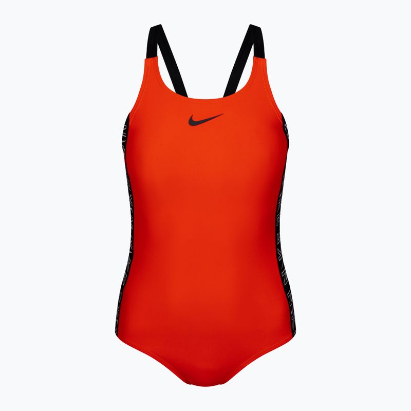 Детски бански от една част NIKE LOGO TAPE червен NESSB758