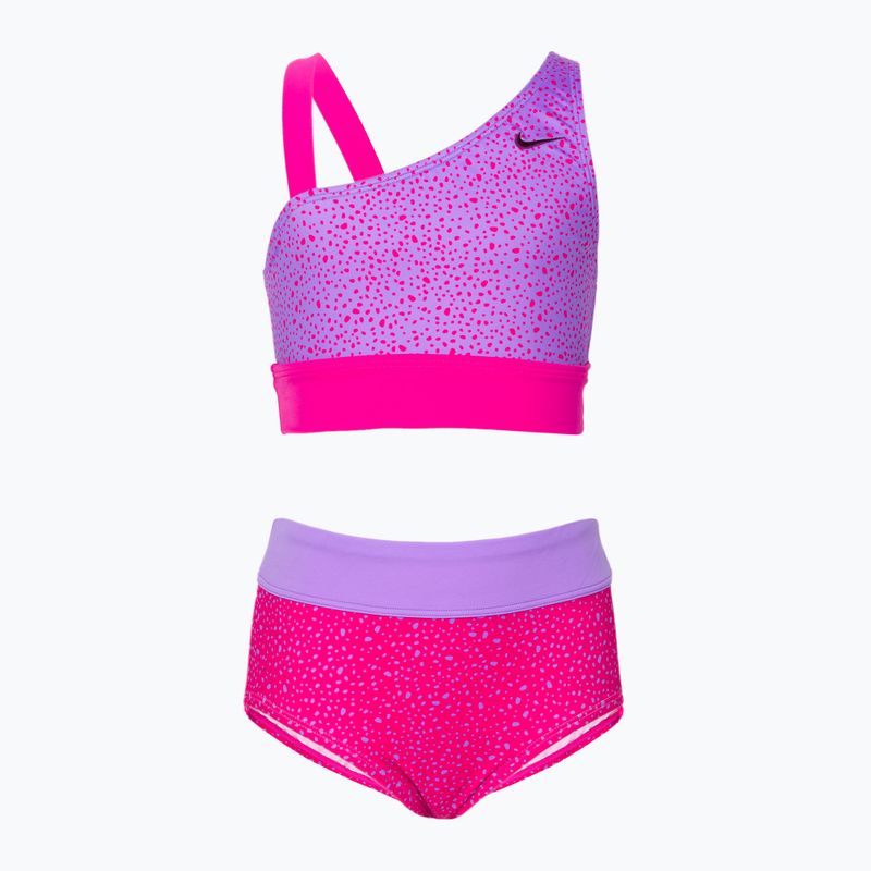 Детски бански костюм от две части Nike Water Dots Asymmetrical pink NESSC725-672
