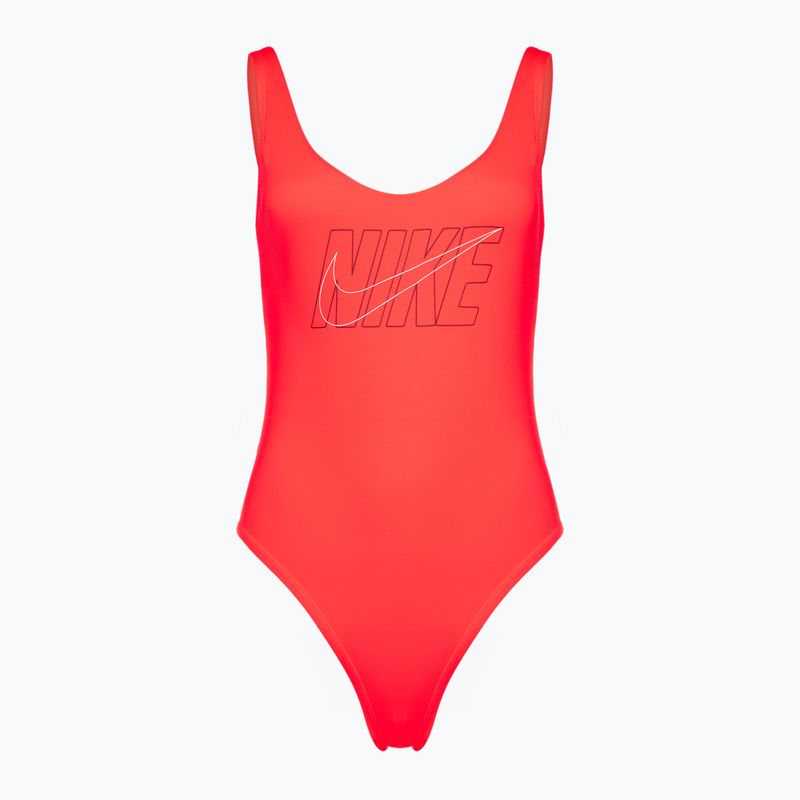 Дамски бански костюм от една част Nike Multi Logo bright crimson