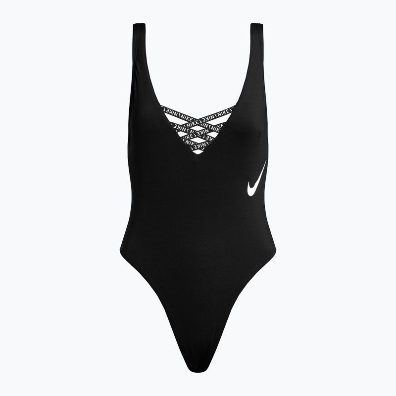 Nike Sneakerkini U-Back дамски бански от една част черен NESSC254-001