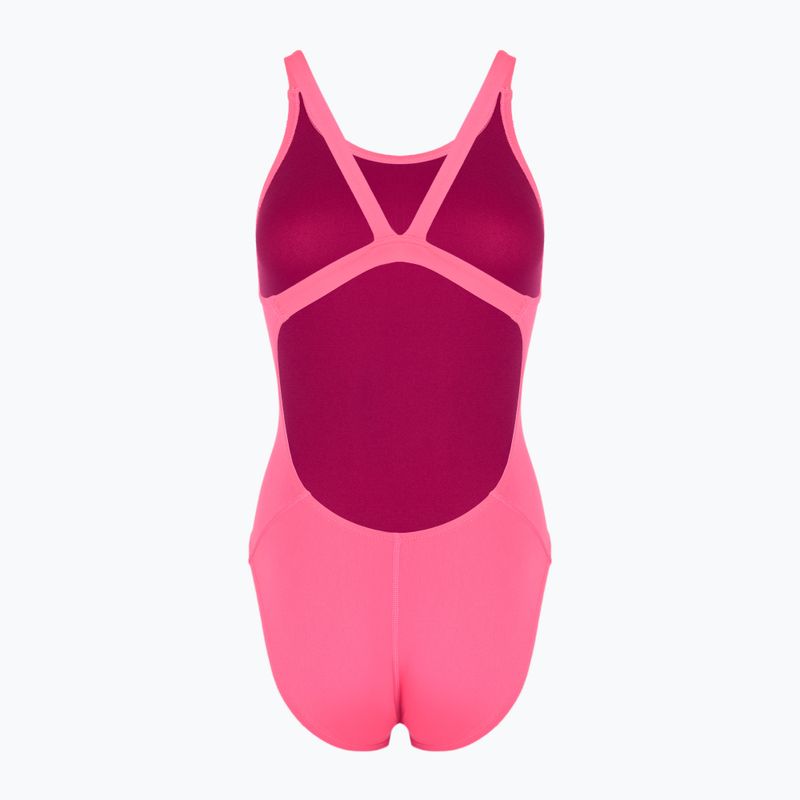 Дамски бански костюм от една част Nike Hydrastrong Solid Fastback hyper pink 2