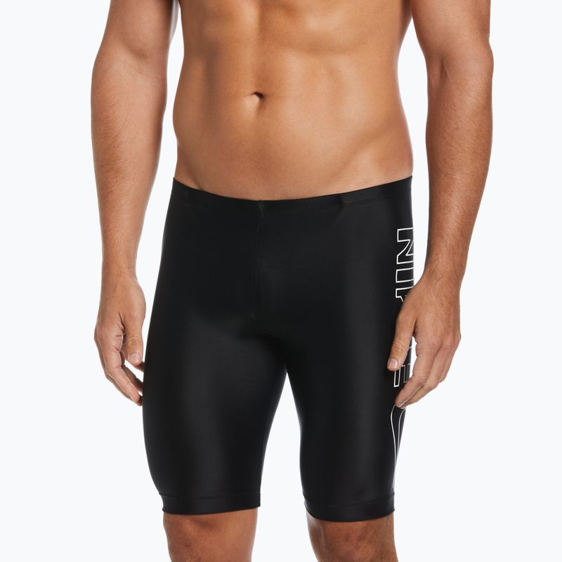 Мъжки бански Nike Multi Logo Swim Jammer Jet Black NESSC588 5