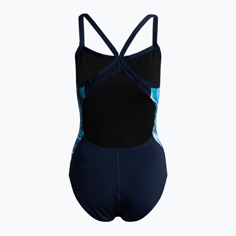 Дамски бански костюм от една част Nike Multiple Print Racerback Splice One тъмно синьо NESSC051-440 2