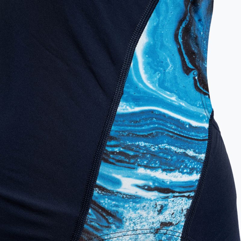 Дамски бански костюм от една част Nike Multiple Print Racerback Splice One тъмно синьо NESSC051-440 4