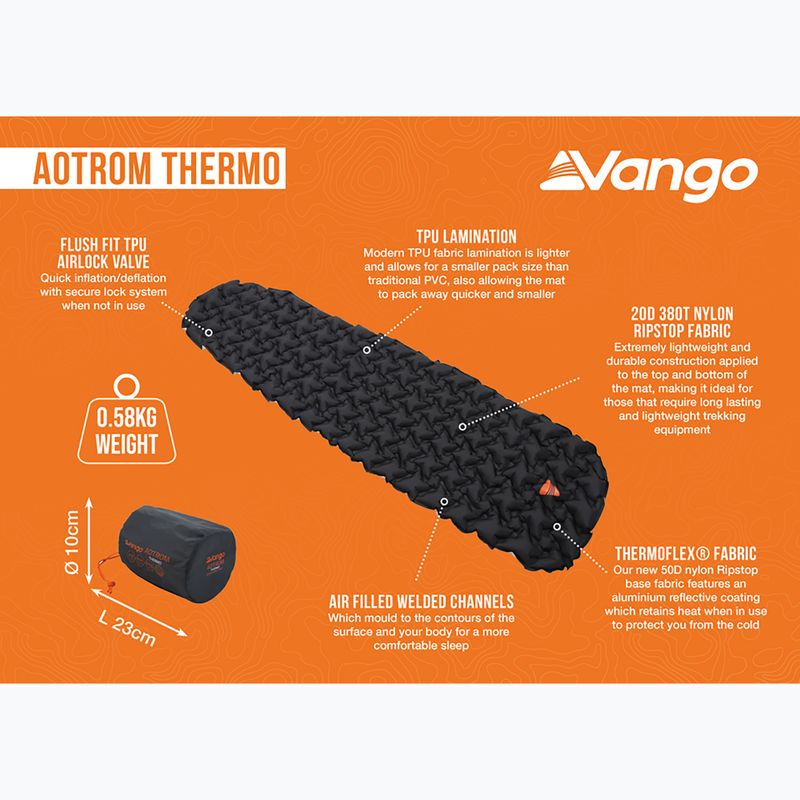 Надуваема постелка Vango Aotrom Thermo антрацит 10