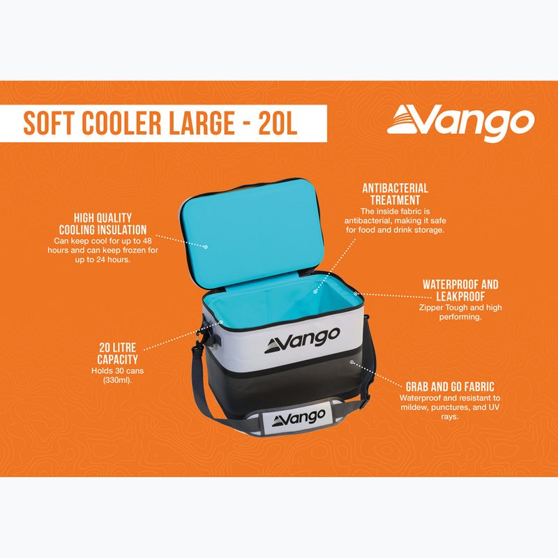 Vango Soft Cooler Large 20 л хладно сива термо чанта 7